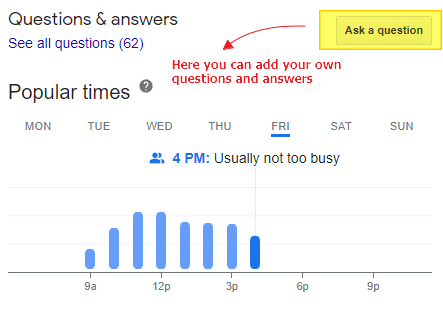 google business profile commercial cleaning questions