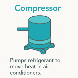 AI-Generated drawing of an air conditioner compressor