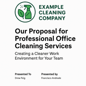 AI-generated cover of a commercial cleaning services quote
