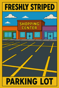 AI-generated parking lot services flyer