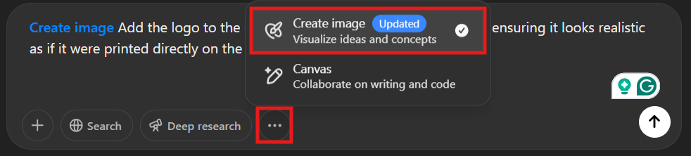Instructions for using ChatGPT Image Generation Tool