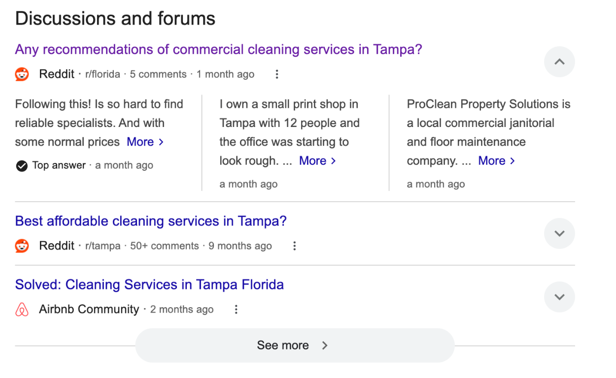 discussions and forums